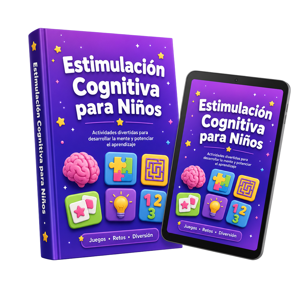 Mockup de la guía digital Estimulación Cognitiva para Niños